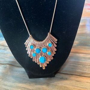 Gold/turquoise necklace